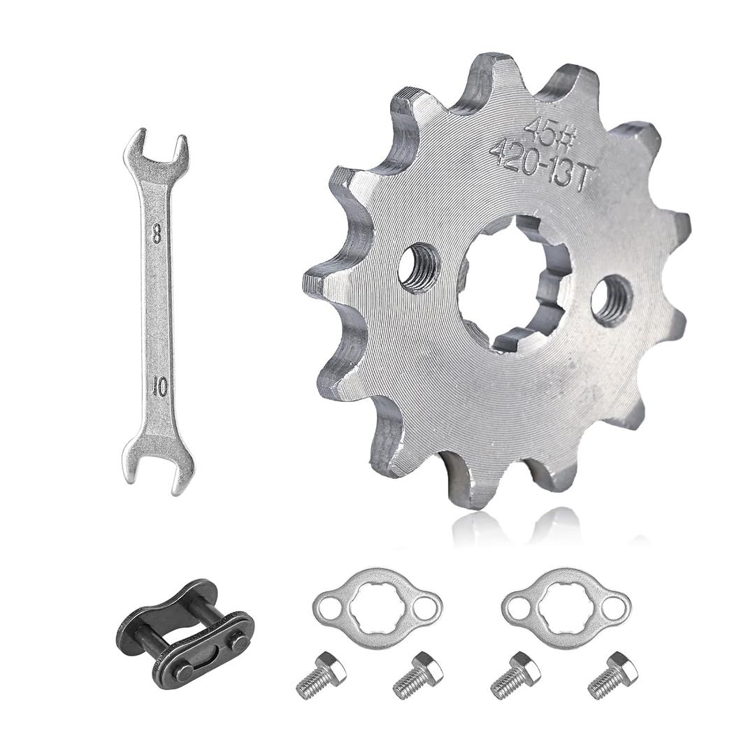 420 Chain Sprocket 13T Front Sprocket 17mm Compatible with 50cc 70cc 90cc 110cc 125cc 140cc15cc 160cc Lifan Loncin Dirt Bike, ATVs, Go Kart Sprocket