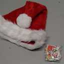 WANGYZJ Santa Hat,Christmas Hat, Santa Hats Adult with 20 Diy Holiday Stickers for Xmas New Year Christmas Party (Classic Red Adult