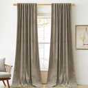 Stangh Camel Beige Polyester Curtains For Window - Elegant Decor Room Darkening Thermal Insulated Curtains 108 Inches For Living Room, Privacy Assured Door Drapes For Office/Patio, W52 X L108,2 Panels