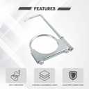 Universal Exhaust Hanger - 2PCS Clamp On Exhaust Pipe Fitting 3.5"