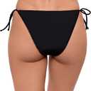 Sports Illustrated Women's Standard String Tie Side Bikini Bottom (Large, Meow Factor)