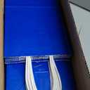 100 Pack 5.25x3.25x8.25 Inch Small Royal Blue Kraft Paper Bags with Handles Bulk, Toovip Gift Wrap Bags for Favor Grocery Retail Party Birthday Shopping Business Goody Craft Merchandise Take Out Sacks