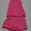 LOLANTA Girls Sequins Dance Clothes Dress 4-12 Yrs Sparkle Hip Hop Jazz Dance Outfit, Sleeveless Top and Shorts (8-9 Years, Rosered) 140