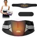 Cordless Heating Pad for Lower Back Pain Relief, Wireless Back Massager with Heat & 3 Vibration Modes, Lumbar Support Belt for Men & Women, Portable Gift for Dad, 59'' Rechargeable