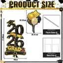 3.37FT Class of 2026 Graduations Yard Signs, Large Black & Gold 2026 Graduation Decorations Grad Yard Lawn Signs Decoration with Stakes for Outdoor Indoor Congrats Graduation Party Decor Supplies