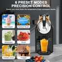 Slushie Machine for Home, No Ice Needed Slushy Machine & Frozen Drink Machine, 6 Presets, Real-Time Temp Display, Auto-Clean Slushy Maker Machine for Margaritas, Frappes, Milkshakes, Party Size（Black）