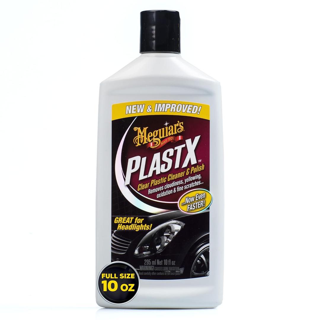 Meguiar's PlastX Clear Plastic Cleaner & Polish - Revive Cloudy, Hazy, and Lightly Scratched Plastics, Restore Clarity - 10 Oz