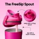 Owala FreeSip Sway Insulated Stainless Steel Water Bottle with Two-Way Spout, Built-In Straw and Bucket Handle, Made for Travel, School, and Sports, 40oz, BPA Free, Leak Proof, Read My Lips