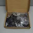 12 Pieces 5.7 Inch Christmas Poinsettia Flower Christmas Glitter Artificial Flower with Clips Xmas Tree Ornament for Wreath Garland Party Decor (Black,Silver)