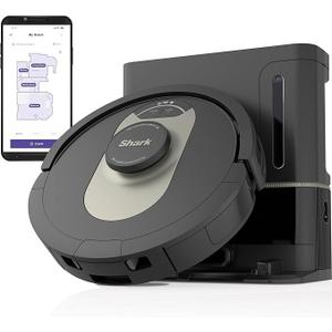 Shark AV2501AE AI Robot Vacuum with XL HEPA Self-Empty Base, Bagless, 60-Day Capacity, LIDAR Navigation, Perfect for Pet Hair, Compatible with Alexa, Wi-Fi Connected, Carpet & Hard Floor, Black 5.67 Inches 5.67 Inches Black