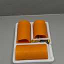 Rhytsing Orange Flameless Pillar Candles with Timer Function for Fall and Halloween, Battery Operated Led Candles Rustic Real Wax Finish, Warm White Light, 6 Batteries Included - Set of 3