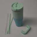 BJPKPK Insulated Tumblers With Handle And Straw 30 oz Stainless Steel Tumbler Cups With Lid, Mint