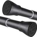 Shower Curtain Rod 30 to 64 Inches 2Pack, Spring Tension Curtain Rod Black Tension Rods Spring Rods Expandable for Window, Wardrobe, Doorway, Kitchen