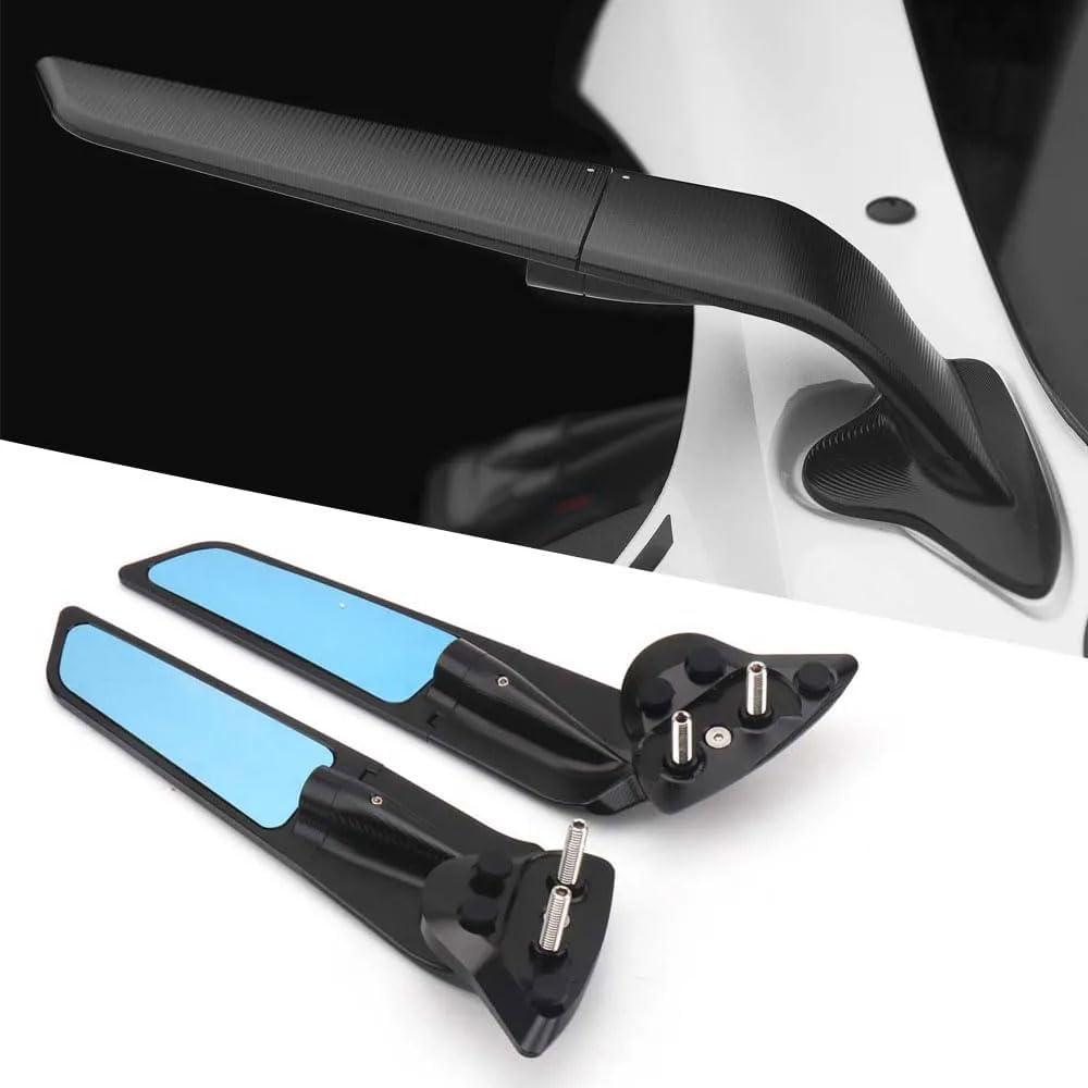 Compatible with Yamaha YZF R7 2021-2023 2024 2025/YZF R6 2017-2020 Motorcycle Accessories Black Rearview Mirrors 360 Rotatable Wind Wing Side Mirrors