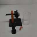 Rustic Wood Wall Sconce with Seeded Glass Shade, Vintage Industrial Hardwire Bathroom Light Log Cabin Home Retro Edison Wall Light Fixtures 1-Light, Black (17804)