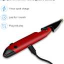 lychee Rechargeable Pocket Pen Mouse, Left/Right-Handed Wireless Optical Ergonomic Mouse with Stylus Function RGB Backlit Type-C & Micro USB Adapter for PC Laptop Notebook Mac (Red)