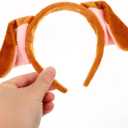 Minkissy Puppy Dog Ears Headband Puppy Ears Hairband for Women Men Halloween Animal Dress up Costume Accessory for Cosplay Dog-Ears Hair Hoop