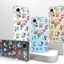 Compatible with iPhone 17 Air Case Card Holder for Women Cute Design,Wallet Phone Cases Transparent Cool Kawaii Protective (Clear Lovely Dogs Paws)