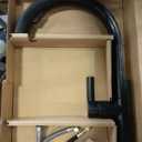 Delta Keele Matte Black Kitchen Faucet with Pull Down Sprayer, Modern Single Hole Kitchen Sink Faucet, Single Handle, Matte Black 19824LF-BL