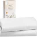 California Design Den Standard Queen Size Pillowcases - 100% Cotton, Set of 2 Soft & Cooling Sateen Weave Cases, Fits Queen and Standard Size Pillows - Bright White