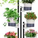 VIVOSUN Metal Plant Stand, 6-Tier Tall Vertical Planter Tower with Self-Watering Planters, Modular Shelf for Indoor & Outdoor Use