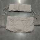 Fornel High Chair Cushion, Wooden Chair Seat Cover with Back Rest, Washable Cotton, Adjustable (Grey)