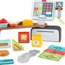 Fisher-Price Toddler Learning Toy Laugh & Learn Count & Shop Cash Register Play Store with 20 Pieces for Pretend Play Kids Ages 2+ Years