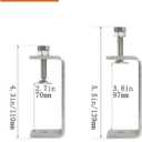 Stainless Steel C Clamps 3.2In for Mounting, Heavy Duty Metal U Clamp for Metal Working Small Desk Clamp with Stable Wide Jaw Opening & Protective Pads/I-Beam Design (2pcs)