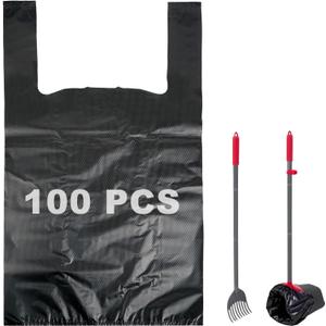 100 Count Dog Poop Bags Compatible with Arm & Hammer Pooper Scoopers, Thickened Pet Waste Bags with Easy-Tie Handles, Leak-Proof for Swivel Bin & Rake