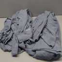 Anmao Natural Linen Curtains for Living Room 84 Inch Length 2 Panels Set, Light Filtering Semi Sheer Window Curtain Drapes for Bedroom with Curtain Rings and Clips, 52 Inch Wide Each Panel, Haze Blue