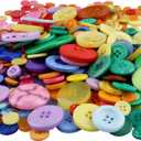 Greentime 600-700 PCS Mixed Color Assorted Sizes Round Resin Buttons for Crafts Sewing DIY Manual Button Painting DIY Handmade Ornament Buttons Easter Egg Fillers Decorative
