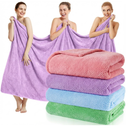 Newwiee 4 Pcs Oversized Bath Towels 40x80 Inches Extra Large Bath Sheet Towels for Adults Quick Dry Soft Absorbent Fluffy Microfiber Shower Sheet for Bathroom Hotel Spa (Fresh Colors)