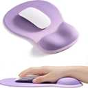 EooCoo Ergonomic Mouse Pad with Gel Wrist Rest Support Middle Concave Design, Relieve Wrist Pain Mousepad, Non-Slip Base for Laptop, Office Desk Accessories, Carpal Tunnel Syndrome (Purple)