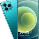 Unlocked Android Smartphone, 6.26in HD Screen Cell Phone, 2MP+2MP Camera 1GB + 8GB ROM Smartphone, Dual Card Dual Standby, Face Recognition, with +BT+FM+(Green)