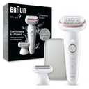 Braun Epilator Silk-pil 9, Hair Removal Device, Women Shaver & Trimmer, Pivoting Head, Wet and Dry Epilator, Includes Shaver Head and Trimmer Comb, SES9-030