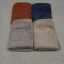 MIULEE Boho Farmhouse Throw Pillow Covers 18x18 Inch Set of 4 Summer Mordern Neutral Cushion Covers Soft Corduroy Nordic Home Decor for Couch Bed Sofa Living Room Blue-Yellow