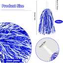 HAVAGDTM 36PCS Cheerleading Pom Poms Metallic Foil Plastic Pom Poms with Baton Handle for Game Sports Squads Dancing Party Football Basketball Club Spirit Sports Stage Performance Celebration