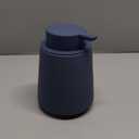 Bosilunlife Soap Dispenser Bathroom - Blue Ceramic Soap Dispenser Lotion Hand Pump Dish Soap Bottle for Kitchen 12oz Refillable Liquid Hand Wash Dispenser for Bathroom, Blue 