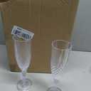 24PCS Plastic Champagne Flutes,7.1Oz Acrylic Clear Wine Glasses Goblets Reusable Drinking Champagne Glasses for Wedding ,Shatterproof and Disposable Cups Plastic Goblets Grand Event Party Supplies