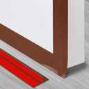 Benory T-Shaped Silicone Weather Stripping Door Seal Strip for Door & Window Frames - 20Ft Draft Stopper (Brown) (1.38"W x 20Ft)