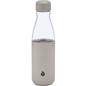 S'well Glass Original Water Bottle, 18oz, Lunar Grey, Borosilicate Glass Bottle With Protective Silicone Sleeve, Zero Plastic, Leakproof, BPA Free