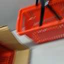 20 Pcs Bulk Shopping Baskets with Handles, 20 L Plastic Grocery Basket 16.9'' x 11.8'' x 9.1'' Portable Shopping Cart for Retail Stores Supermarket(Red)