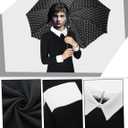 Berlune Girls Halloween Costume Dress Black Victorian Collar Costume for Girls Gothic Dress Halloween Cosplay Outfit