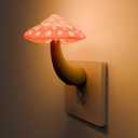 Colorful Life Remote Control Mushroom Night Light ThreeColor Warm LED Bedside Lamp, Cute Mushroom Design with Dimmer & Timer (Warm Red/Green/Yellow)