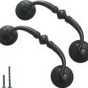 4 PCS Oil-Rubbed Bronze Metal Drop Bail Pulls, 4-1/4" Center to Center, Vintage Shabby Chic Drawer Handles for Dressers, Cupboards, Wardrobes, and Kitchen Cabinets