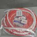 40 Feet White Rubber D-Shape Door Seal Strip, Extra Thick, Self-Adhesive, Easy Cut to Size, Weather Stripping for Door Frame Insulation, Large Gap (FKBGDW40FT)