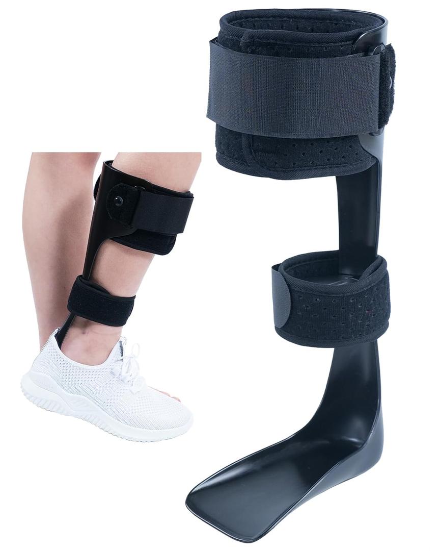 AFO Foot Drop Brace, Innovative Half-Foot Design, Shoe-Friendly, Perfect Posture, Medical Drop Foot Brace for Walking, Foot Drop Orthotic Braces for Neuropathy, Men & Women(Large, Right)