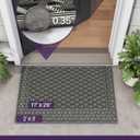 DEXI Front Door Mat Outside Entrance Rubber 24x36, Welcome Floor Doormat Heavy Duty Non Slip, Dirt Trapper Waterproof Exterior Entry Mats All Weather for Patio Entryway Drainage, Grey