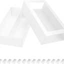 15 Macaron Boxes, Macaron Gift Box for 12 (Interior Measurement 7.34.2 1.9 Inches), Macaron Packaging Boxes with Clear Window White without Macarons inside