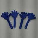 Woanger 4 Pieces Jumbo Hand Clappers 11 Inch Noise Makers Party Favors Giant Large Hand Clappers Noise Makers for Sporting Events Cheers Ball Dance Basketball Football Noisemakers (Blue)